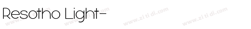 Resotho Light字体转换